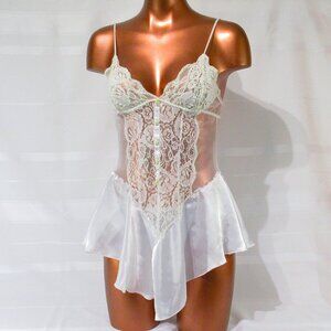 Escante Vintage Nylon & Satin Babydoll M/L